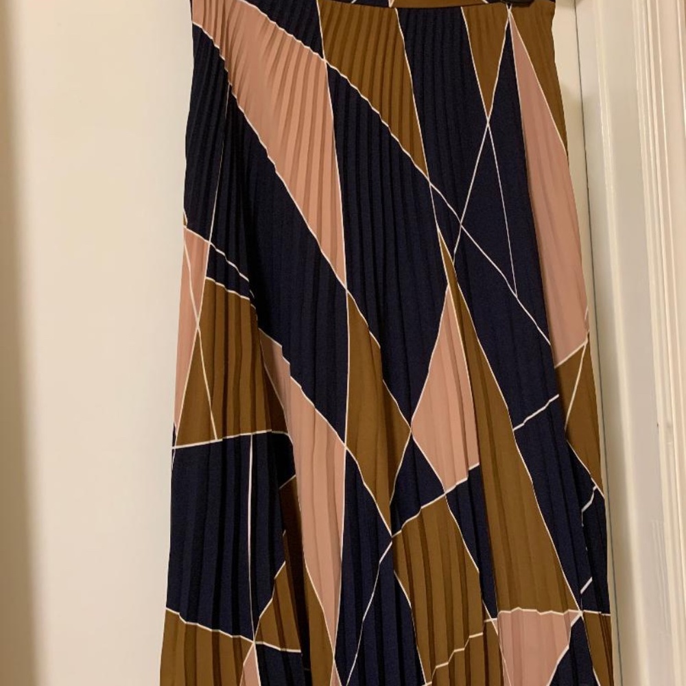 Ann Taylor Mosaic Pleated Skirt